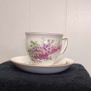 Floral Teacup and Saucer Set